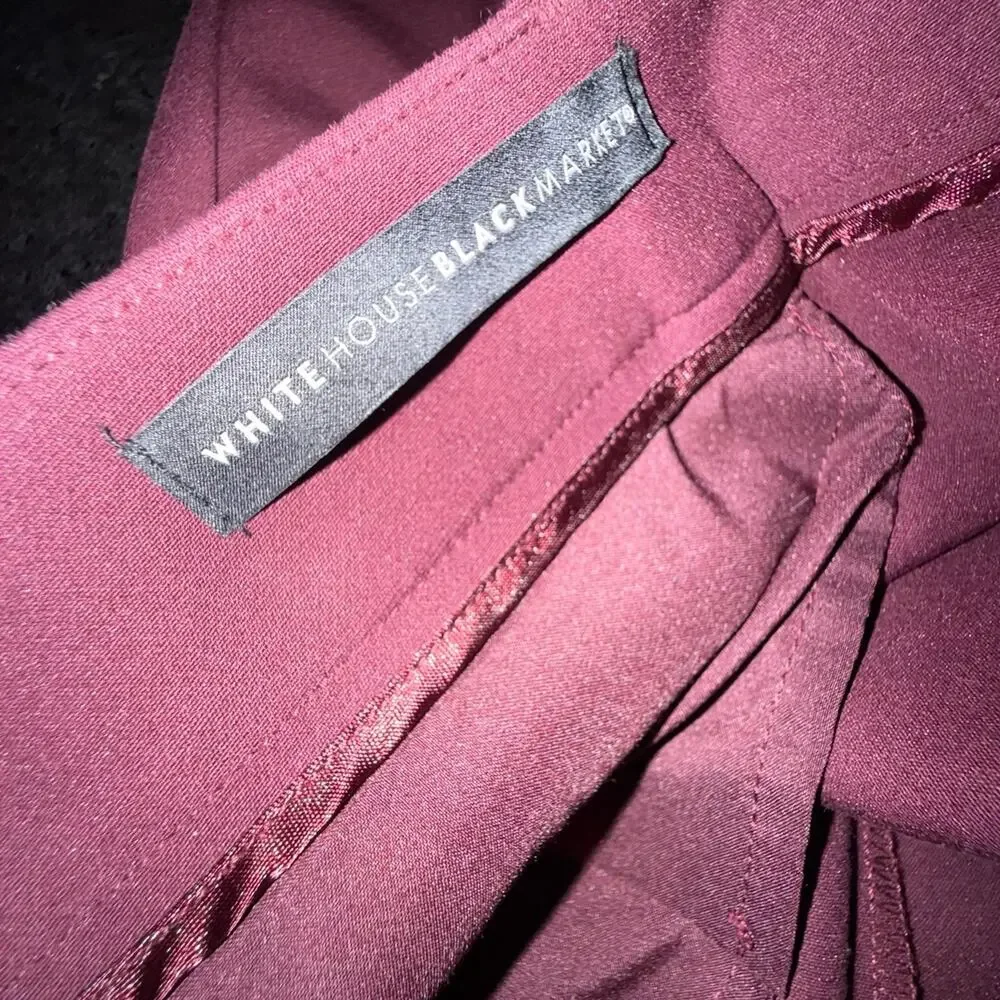 UEC WHITE HOUSE BLACK MARKET The Slim Ankle Empire Plum SZ 0